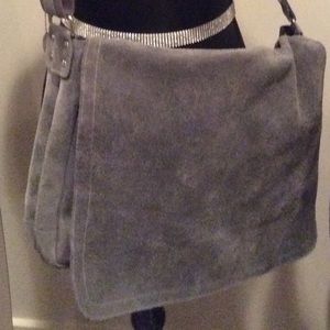 Suede Messenger Bag